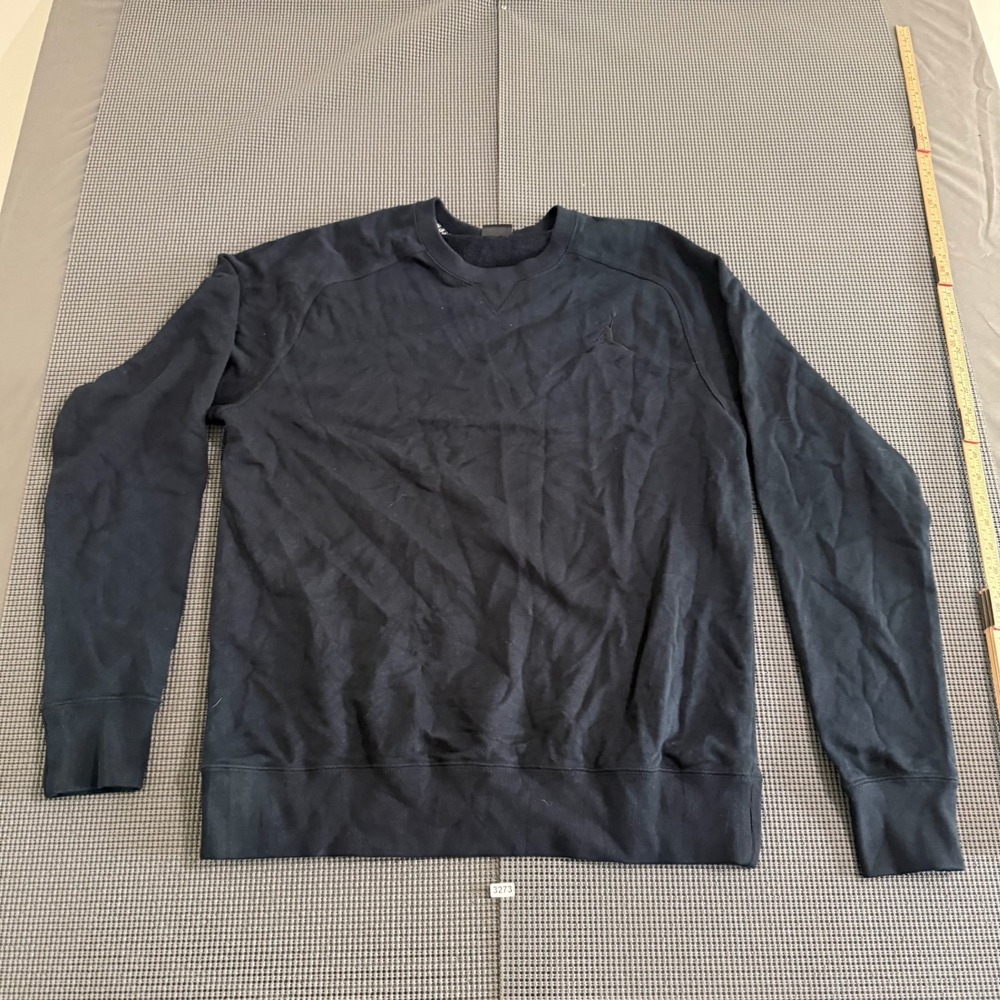 Jordan Mens Black Jumpman Logo Crewneck Sweatshirt Size L